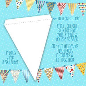 Printable Bandana Pennant Bunting - 22 Colors - Cowboy Western Bunting ...