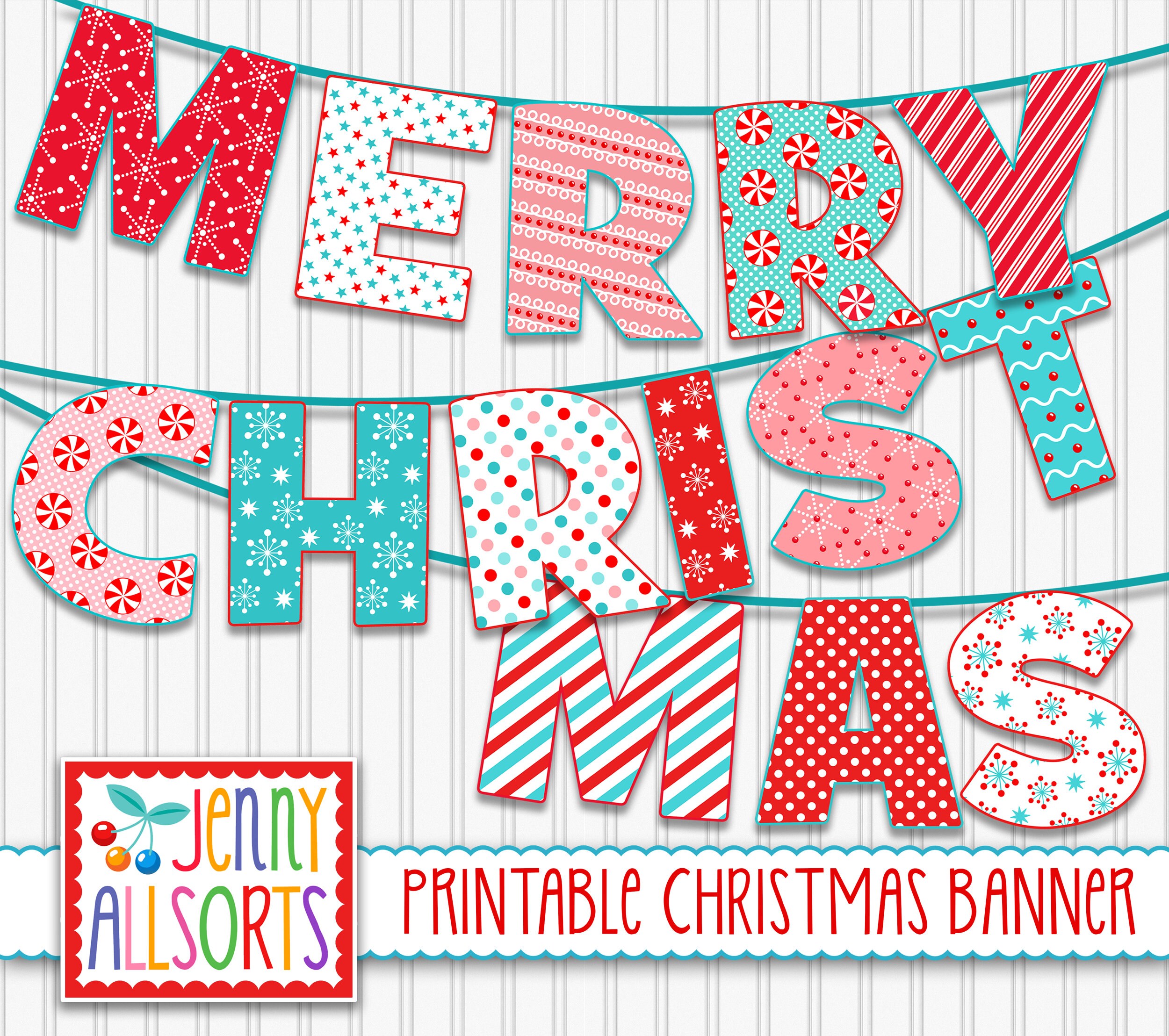 Merry Christmas Printable Banner Digital Christmas Sign Etsy Merry Christmas Printable Banner Digital Christmas Sign Etsy