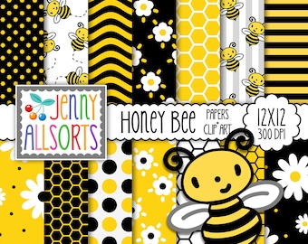 Bee Paper, Seamless Patterns. Graphic by tapilipa · Creative Fabrica