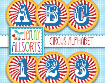Circus Alphabet clipart - digital circus letters - scrapbook clip art - printable - instant download