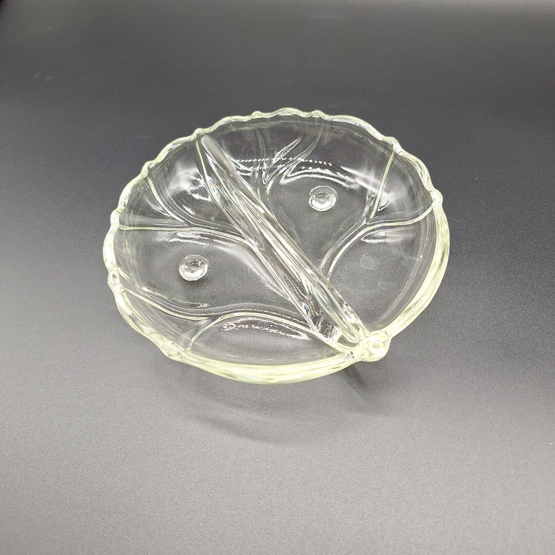Viking Nut Dish, Glass Nut Dish, Glass Relish Dish, Footed Nut Dish ...