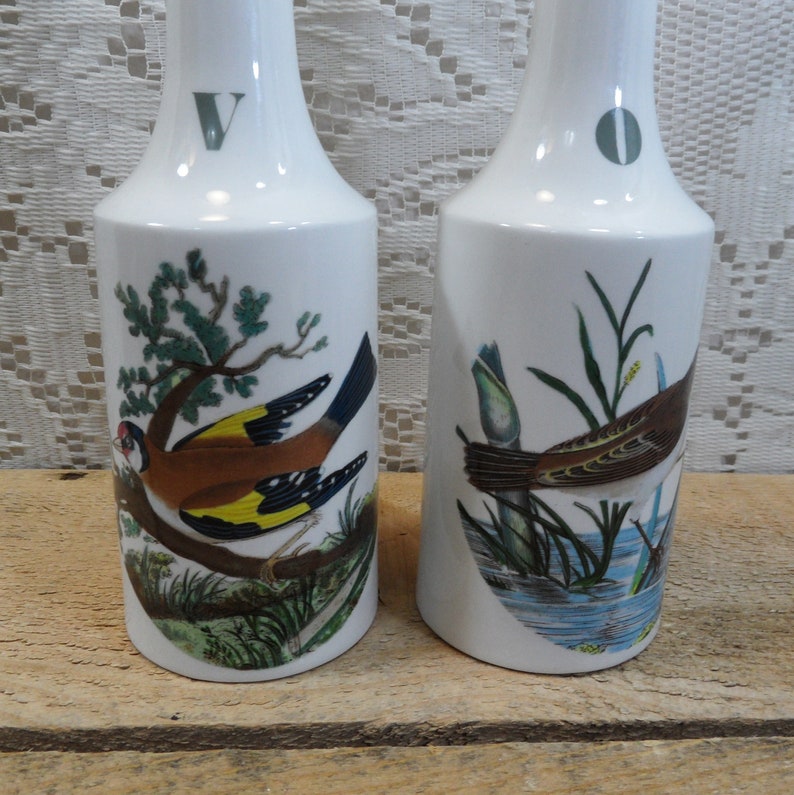 Portmeirion, Oil and Vinegar Set, Birds of Britain, Oil and Vinegar