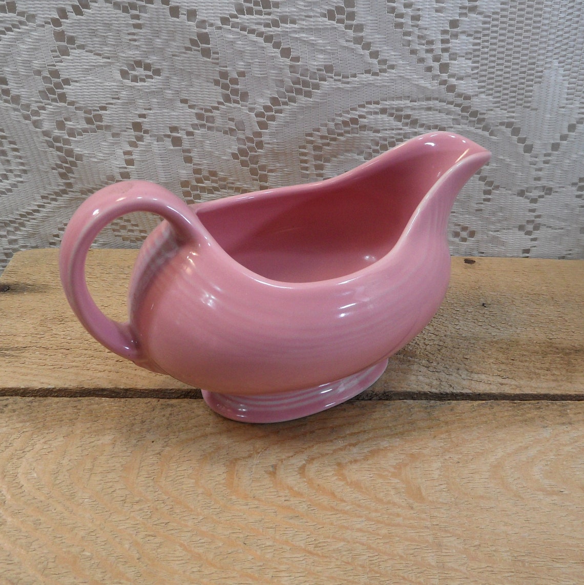 Fiestaware Pink Gravy Boat Fiesta Pink Gravy Boat Rose Etsy