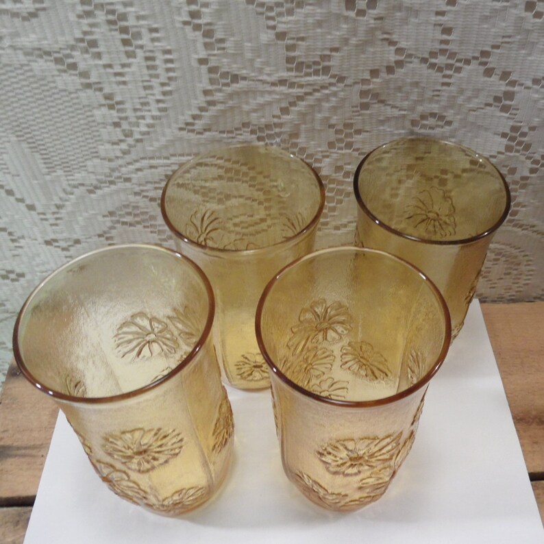 Vintage Anchor Hocking drinking glasses Spring Song Ice tea Etsy