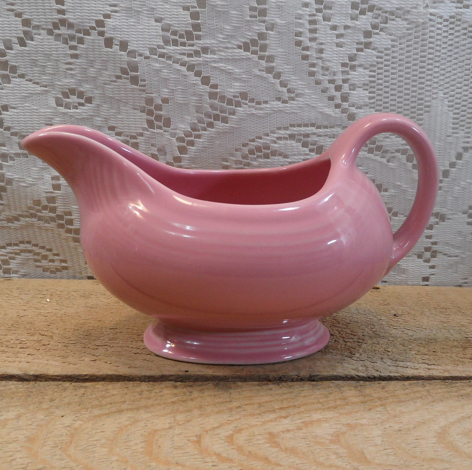 Fiestaware Pink Gravy Boat Fiesta Pink Gravy Boat Rose Etsy