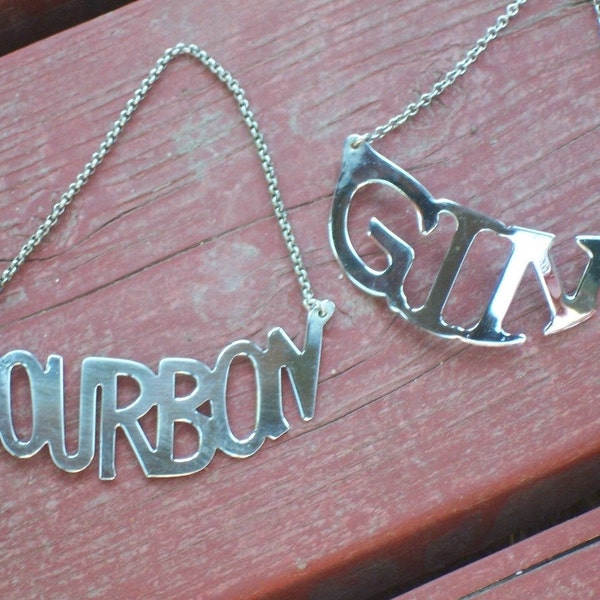 Napier Decantor Label / tag / Bourbon and Gin