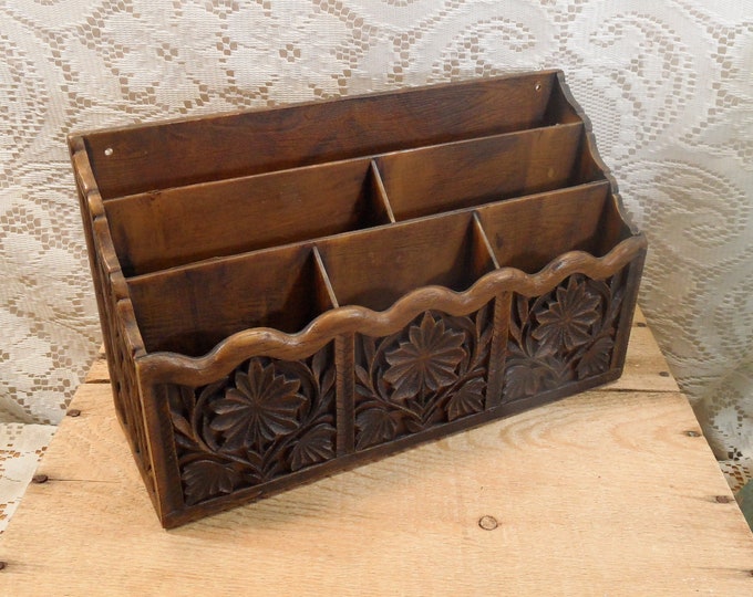 Lerner Faux Wood Desk Organizer Letter Holder Desk Etsy