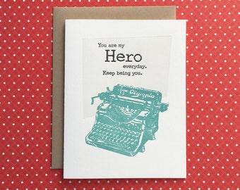 Hero Letterpress Card