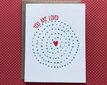 You Are Loved - letterpress card