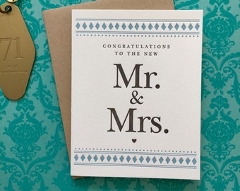 Congrats to the Mr. & Mrs. Letterpress Card