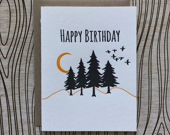 Great Outdoors Birthday Letterpress Card