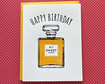 Happy Birthday Sweet Friend Letterpress Card