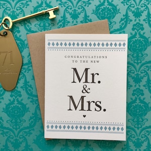 Congrats to the Mr. & Mrs. Letterpress Card