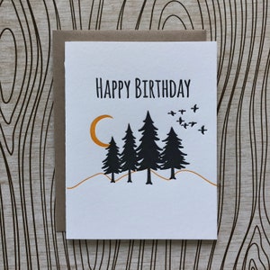 Great Outdoors Birthday Letterpress Card