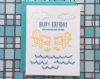 Beach Birthday Card Etsy Beach Birthday Card Etsy