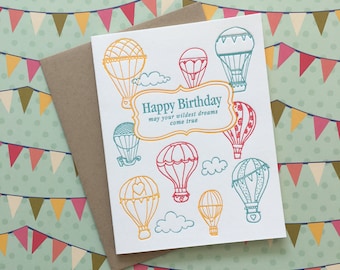 Wildest Dreams Birthday - letterpress