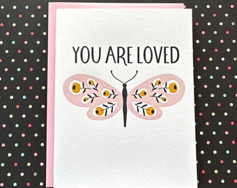 You are Loved Letterpress Card