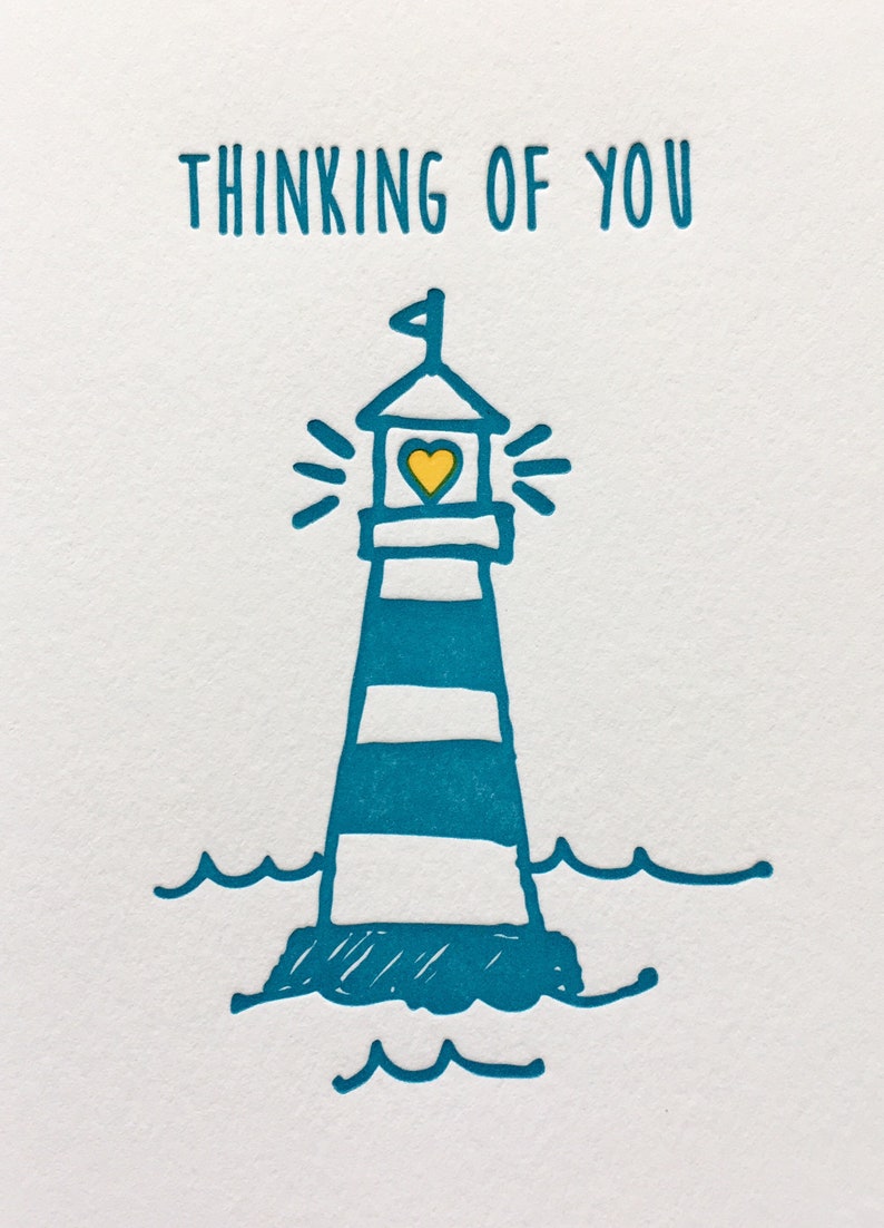 Lighthouse letterpress card image 3