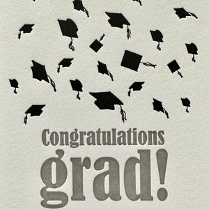 Graduation Hats Letterpress Card image 3