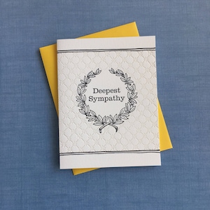 Sympathy Wreath Letterpress Card image 1