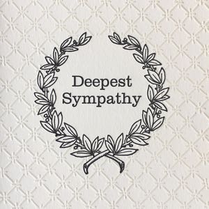 Sympathy Wreath Letterpress Card image 3