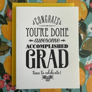 Congrats Grad Letterpress Card image 2