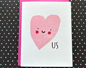 Love Us Letterpress Card