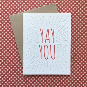 Letterpress Card Yay You imagem 1