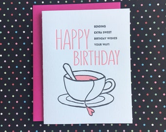 Sweet Tea Birthday Letterpress Card