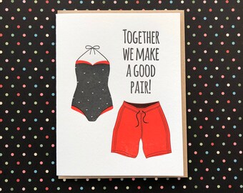 Good Pair Anniversary Letterpress Card