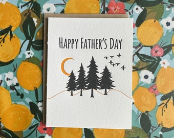 Father's Day Great Outdoors - letterpress card