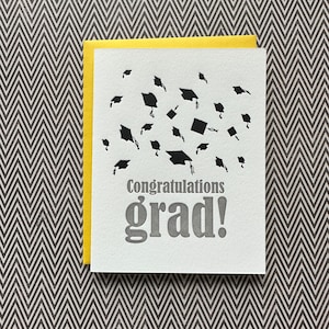 Graduation Hats Letterpress Card image 1