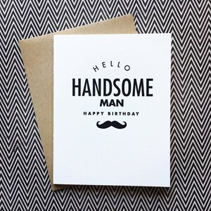 Happy Birthday Handsome Letterpress Card