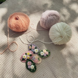 Hand knitted hair clips hair clip hair accessories hair magic hair knitting knitted hair clips baby clips hair