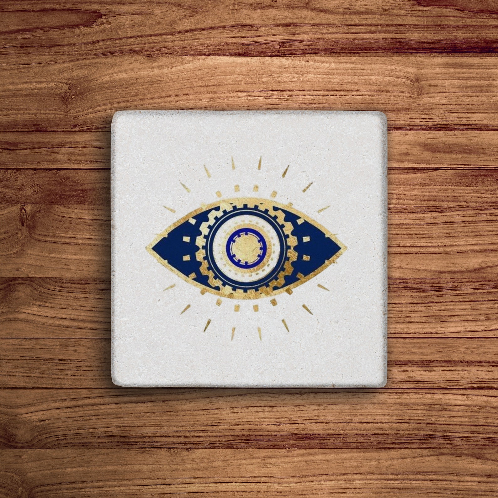 Hand of Fatima, Hamsa Hand Stone Coasters, Evil Eye Coasters Set ...