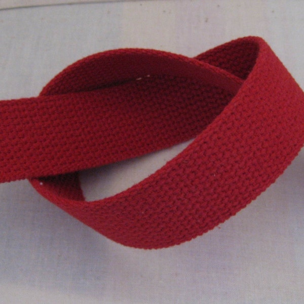 Red Cotton Webbing For Handbags Totes Key Fob Wristlets