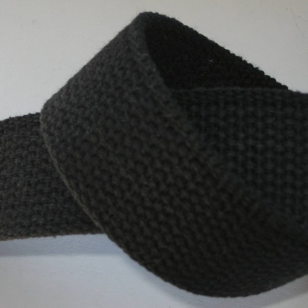 Black Cotton Webbing For Key Fobs Handbag Belting
