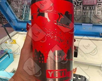 20oz Santa Clause is Coming to Town Engraved Yeti Tumbler