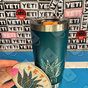 Yeti Agave Teal Mug - Etsy