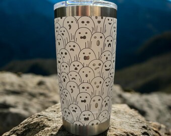 20oz ghosts engraved yeti tumbler