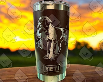 20oz jakt Germain korthårig hund graverad Yeti-tumbler