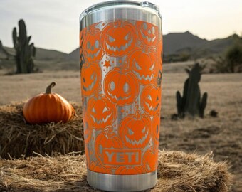 20oz Pumpkin Patch Engraving Yeti Tumbler