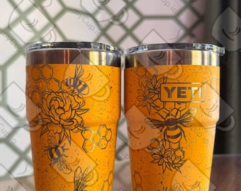 20oz Honeybees Stackable Engraved Yeti Rambler