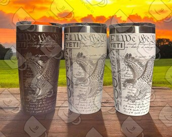20oz Stackable We The People Eagle Engraved Yeti Tumbler