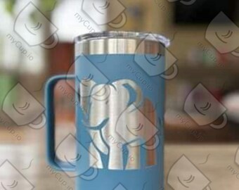 24oz Elephant Mug Engraved Yeti Rambler