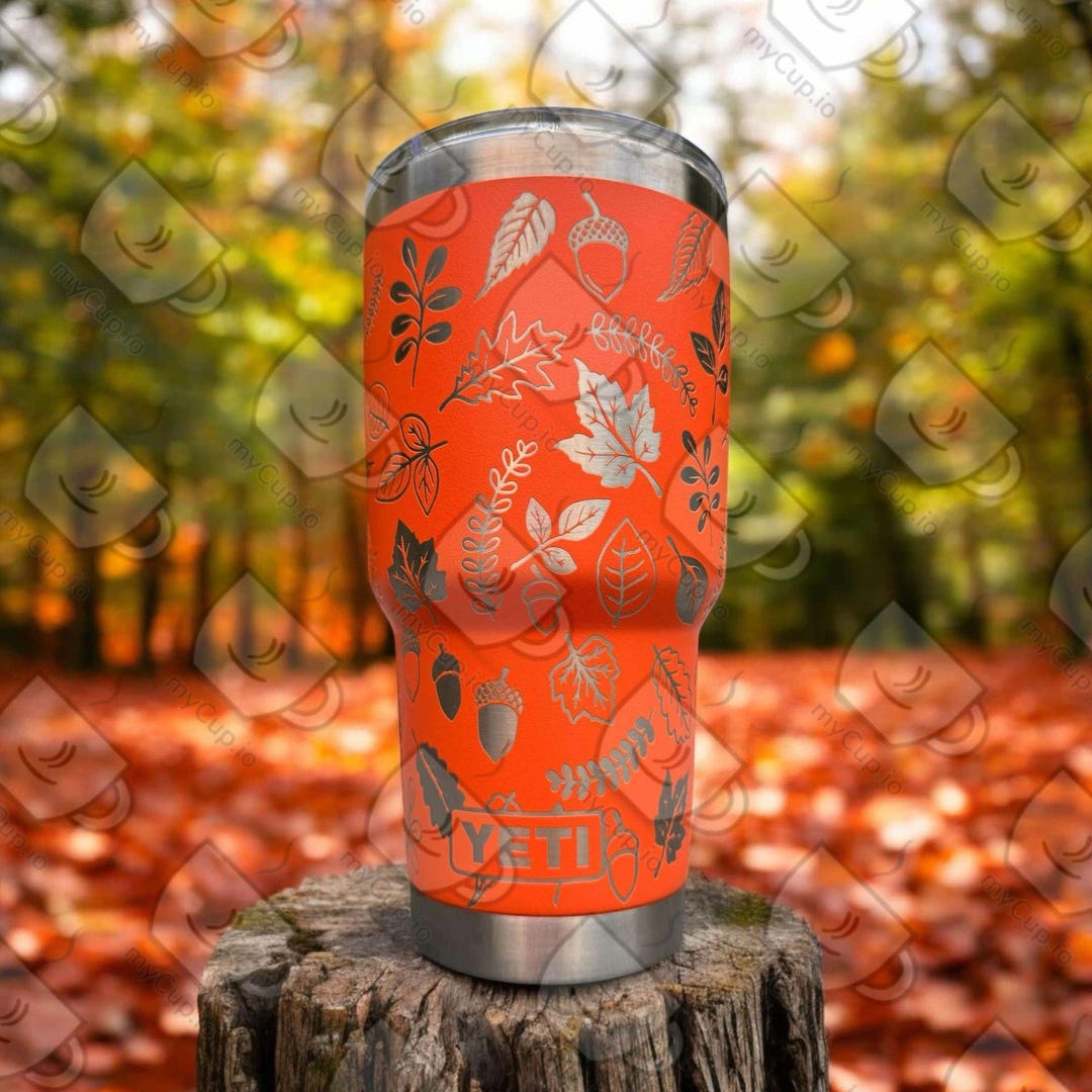30oz Fall Autumn Leaves Engraved Yeti Tumbler - Etsy