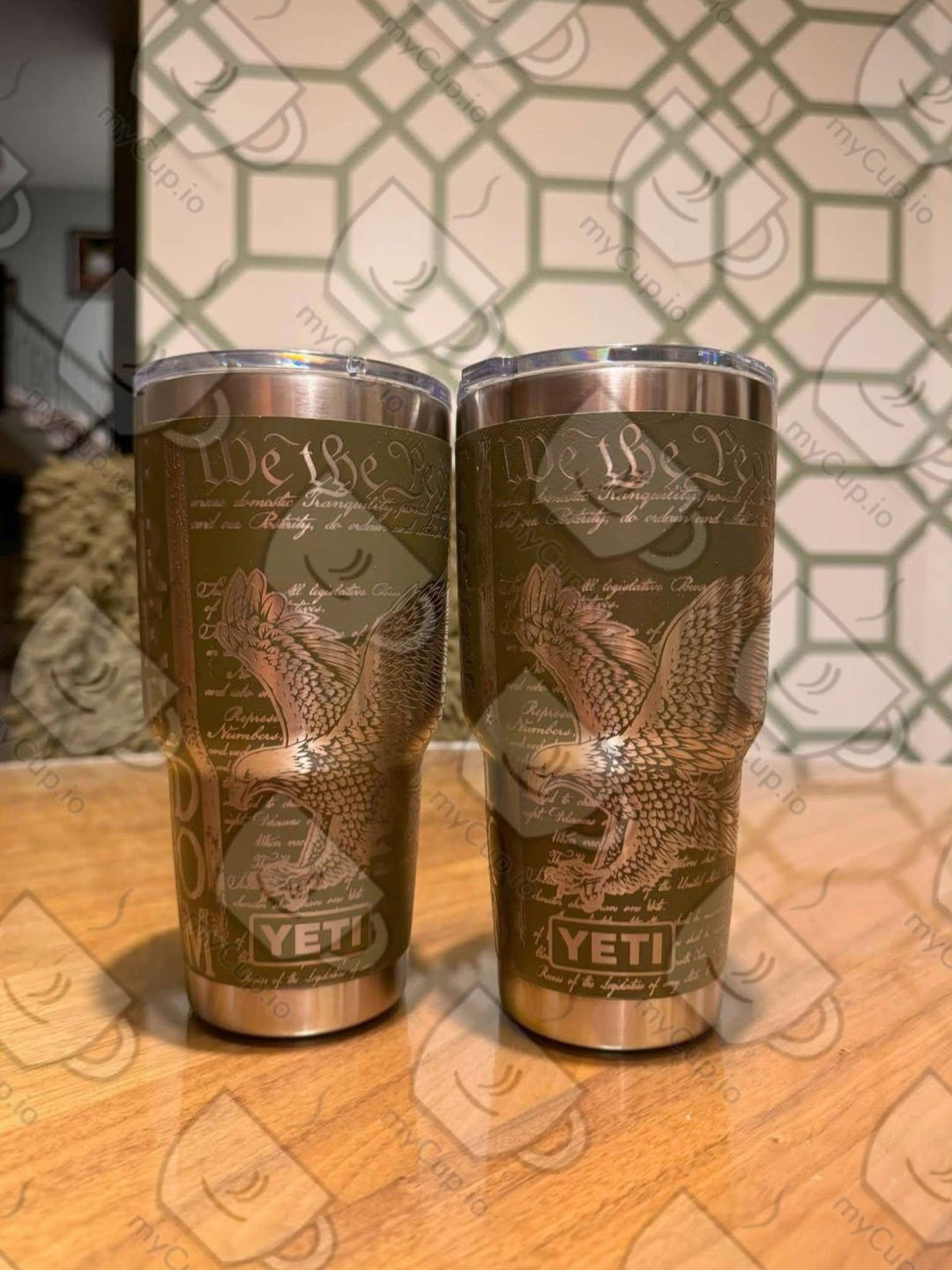 30oz We the People Eagle Engraved Yeti Tumbler - Etsy