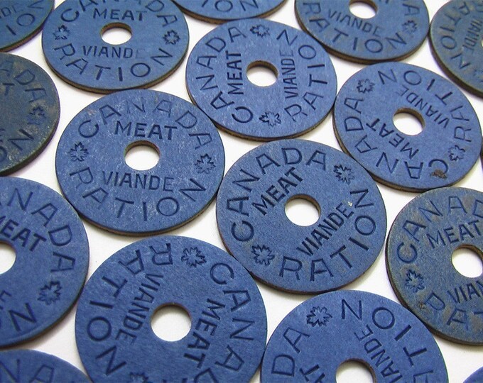 Meat Ration Token WWII Canadian Meat Ration Tokens - Set of 15 - Etsy