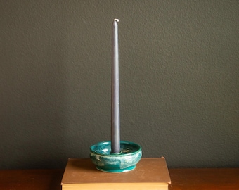Ocean Glazed Candlestick Holder Bowl