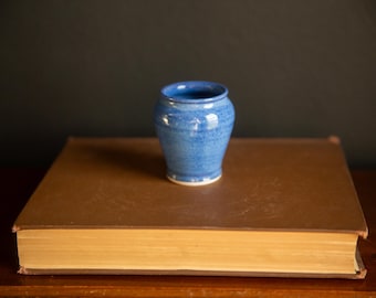 Tiny Denim Blue Bud Vase or Shot Glass